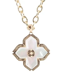 Barse Maltese Cross Golden Chain Pendant Necklace