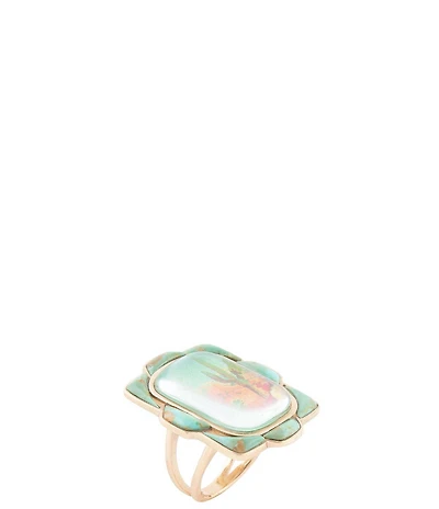 Barse Scenic Desert Sedona Blue Turquoise Golden Ring