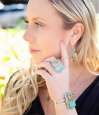 Barse Scenic Desert Sedona Blue Turquoise Golden Ring