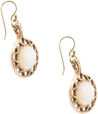 Barse Bronze Halo Drop Earrings