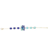 Barse Duality Blue Lapis and Turquoise Golden Braclet