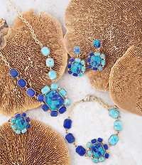 Barse Duality Blue Lapis and Turquoise Golden Braclet