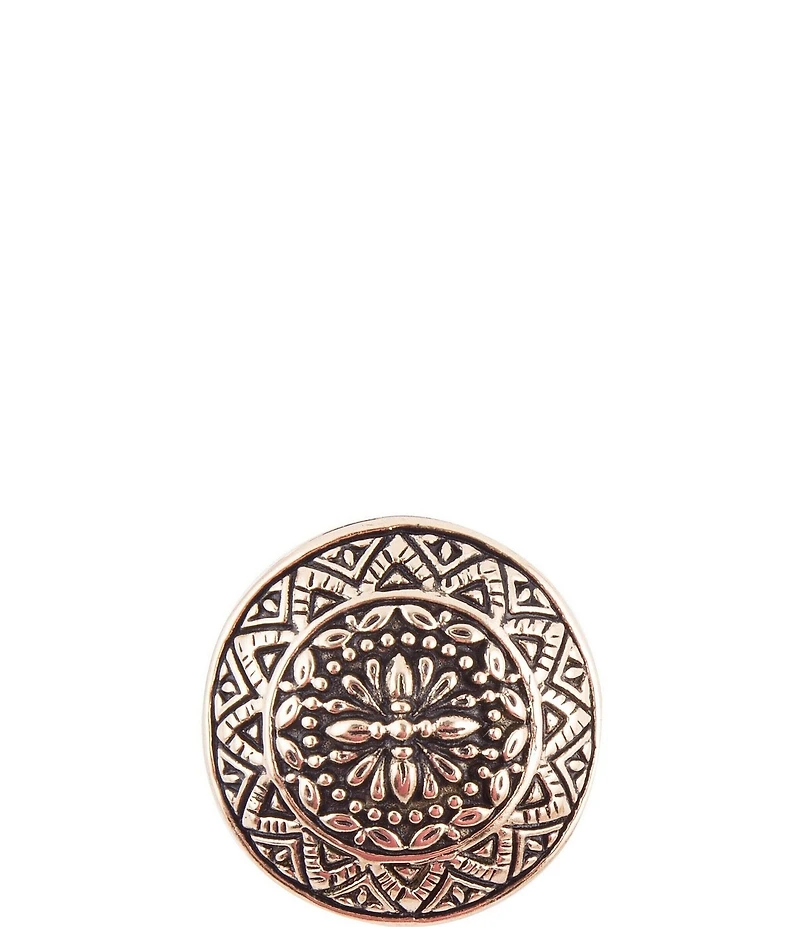 Barse Bronze Medallion Statement Ring