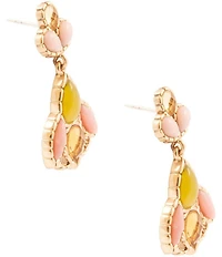 Barse Bronze Misty Meadow Genuine Stone Statement Drop Earrings