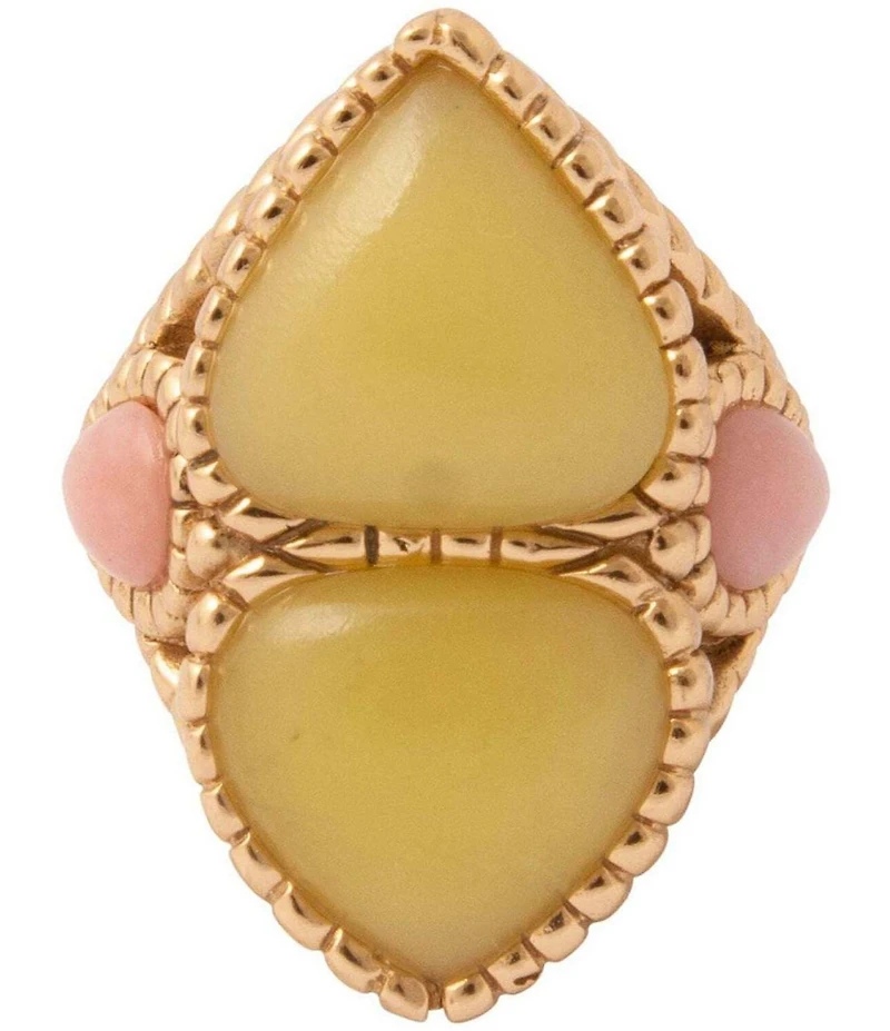 Barse Bronze Misty Meadow Genuine Stone Statement Ring