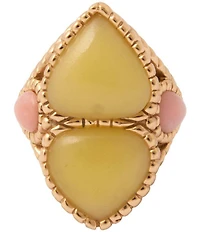 Barse Bronze Misty Meadow Genuine Stone Statement Ring