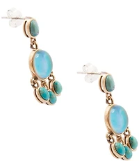 Barse Bronze, Opal and Turquoise Aurora Chandelier Earrings