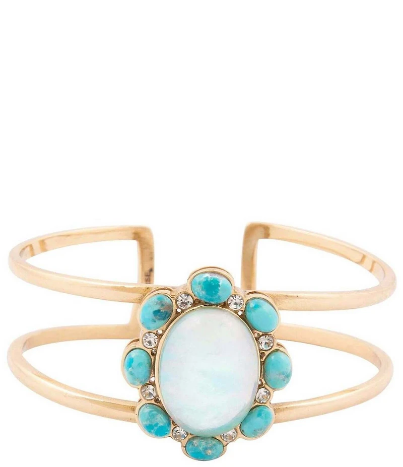 Barse Bronze, Opal and Turquoise Aurora Cuff Bracelet