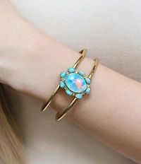 Barse Bronze, Opal and Turquoise Aurora Cuff Bracelet