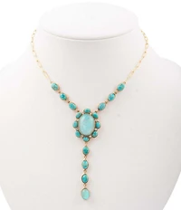 Barse Bronze, Opal and Turquoise Aurora Y Necklace