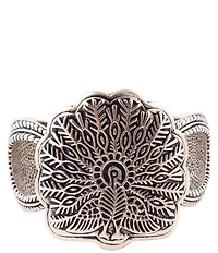 Barse Bronze Peacock Cuff Bracelet