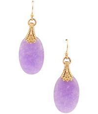 Barse Bronze Seville Purple Quartz Drop Earrings