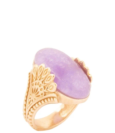Barse Bronze Seville Purple Quartz Statement Ring