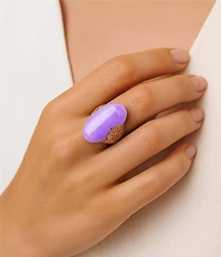 Barse Bronze Seville Purple Quartz Statement Ring