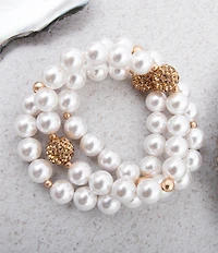 Barse Pearl Terra Luxe Stretch Bracelet Set