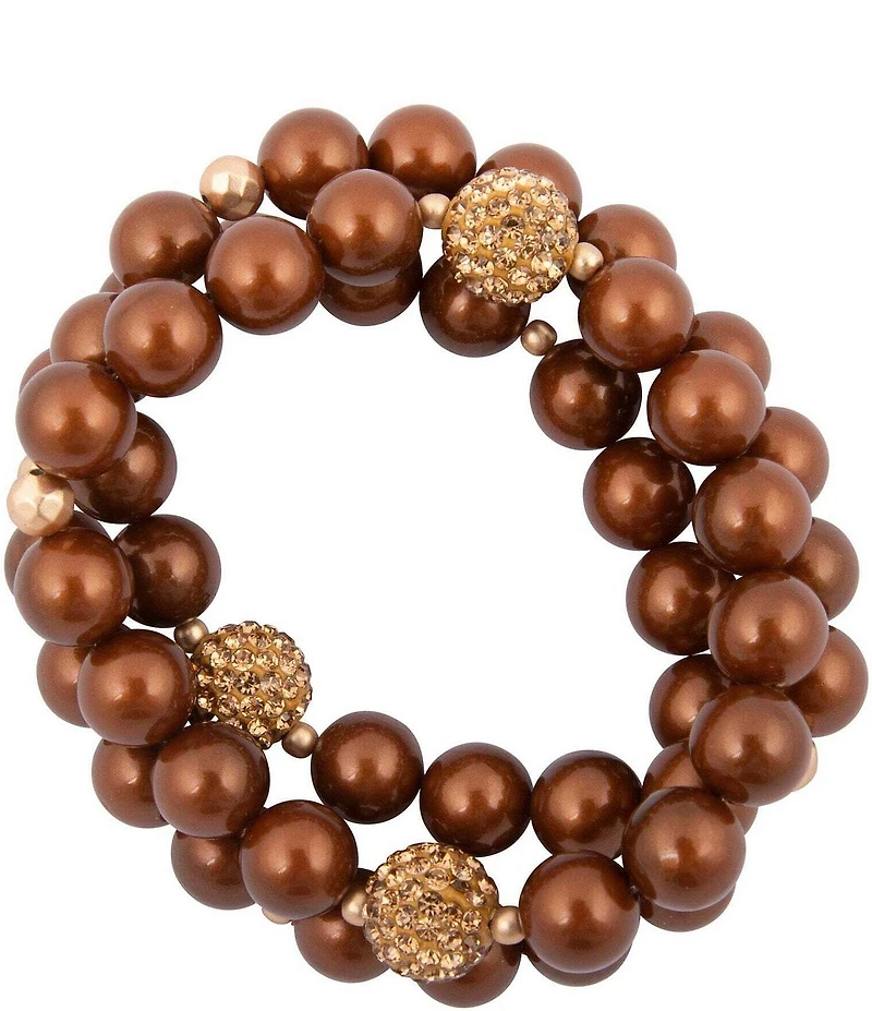 Barse Pearl Terra Luxe Stretch Bracelet Set