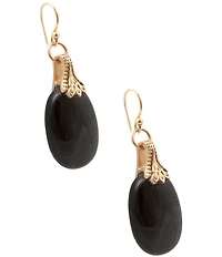 Barse Desert Bloom Golden Onyx Drop Earrings