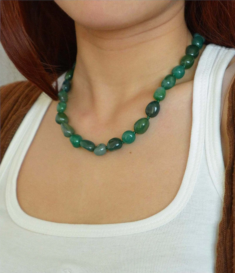 Barse Nugget Knotted Golden Collar Necklace