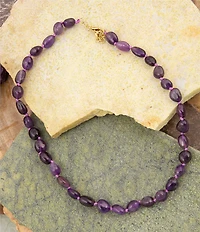 Barse Nugget Knotted Golden Collar Necklace