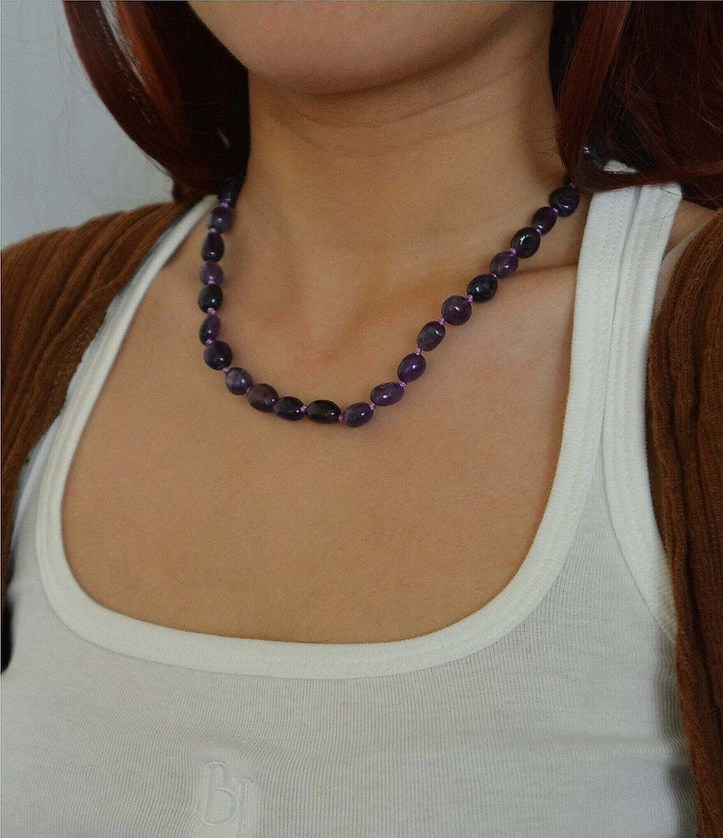 Barse Nugget Knotted Golden Collar Necklace