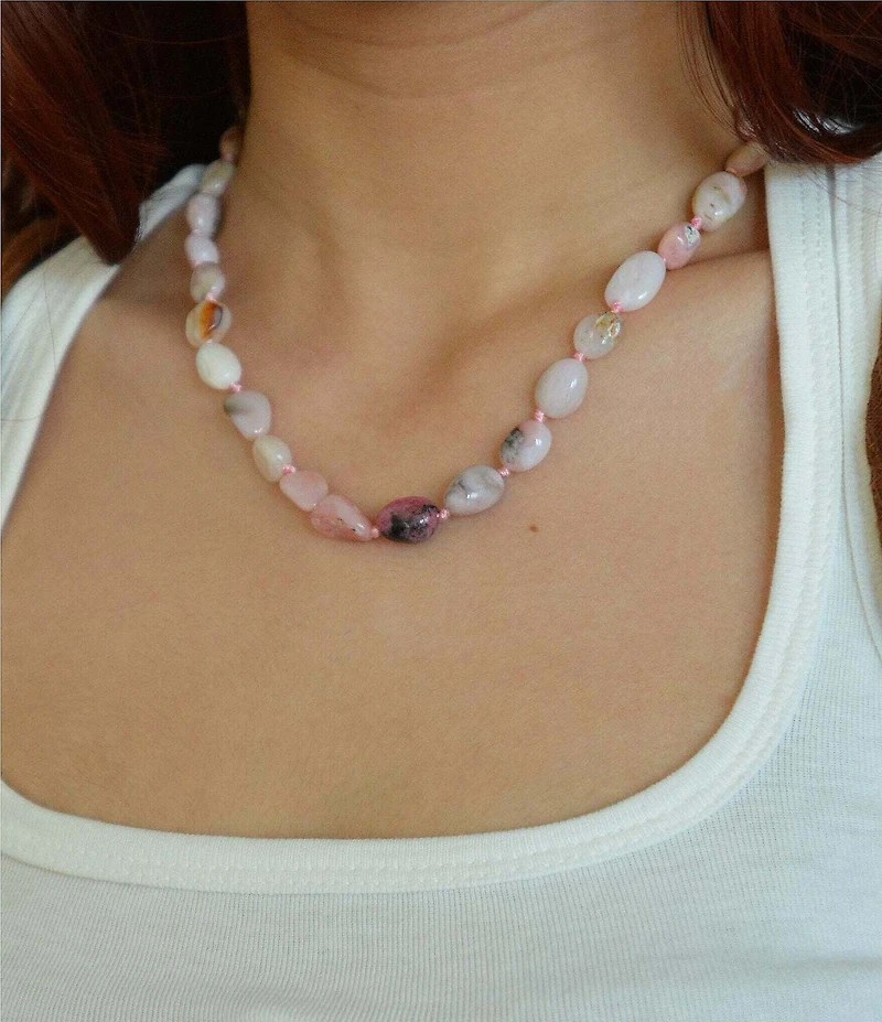 Barse Nugget Knotted Golden Collar Necklace