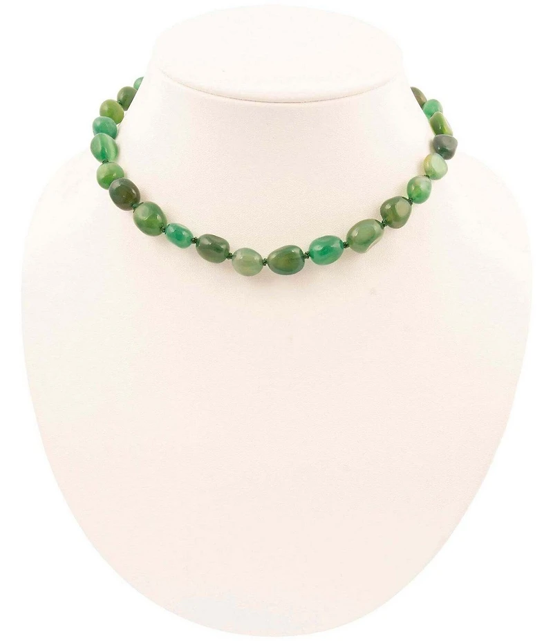 Barse Nugget Knotted Golden Collar Necklace