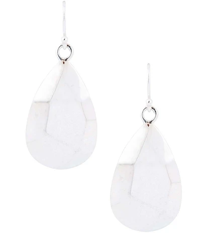 Barse Faceted Sterling Silver Teardrop Drop Earrings