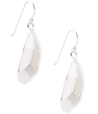 Barse Faceted Sterling Silver Teardrop Drop Earrings