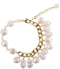 Barse Freshwater Pearl Aurelia Charm Bracelet