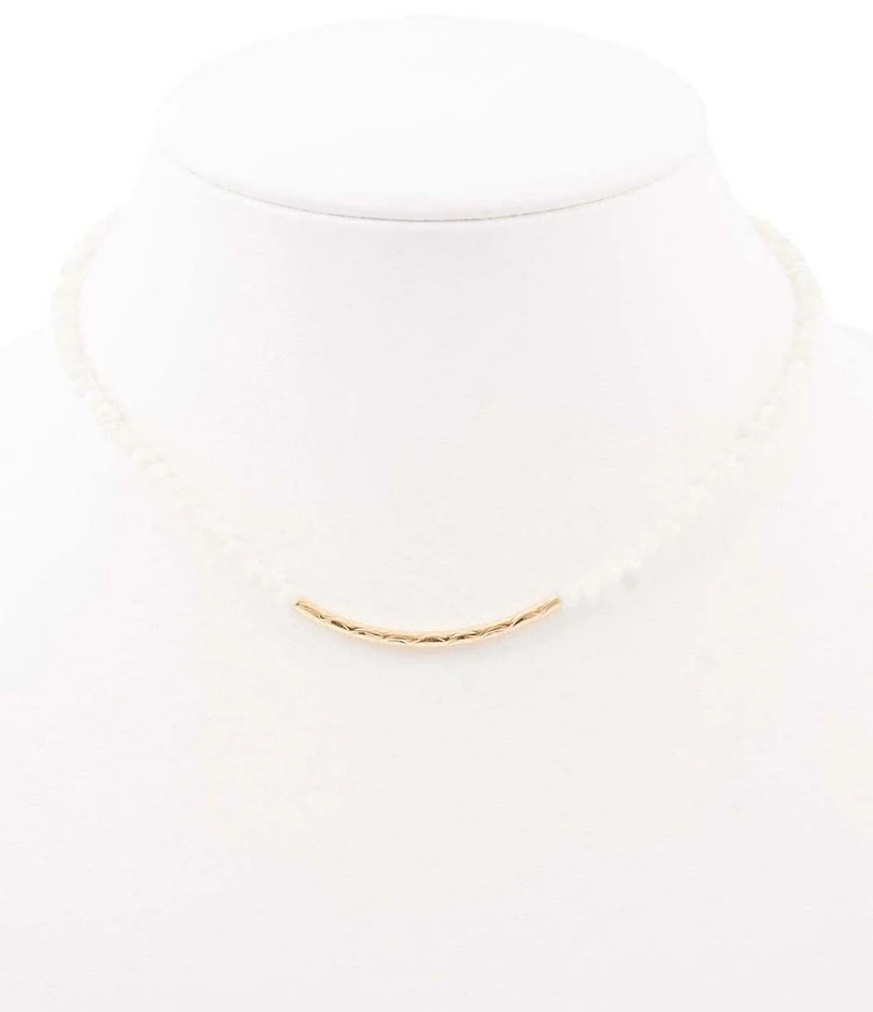 Barse Freshwater Pearl Bar Collar Necklace