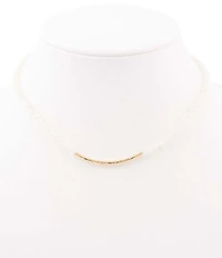 Barse Freshwater Pearl Bar Collar Necklace