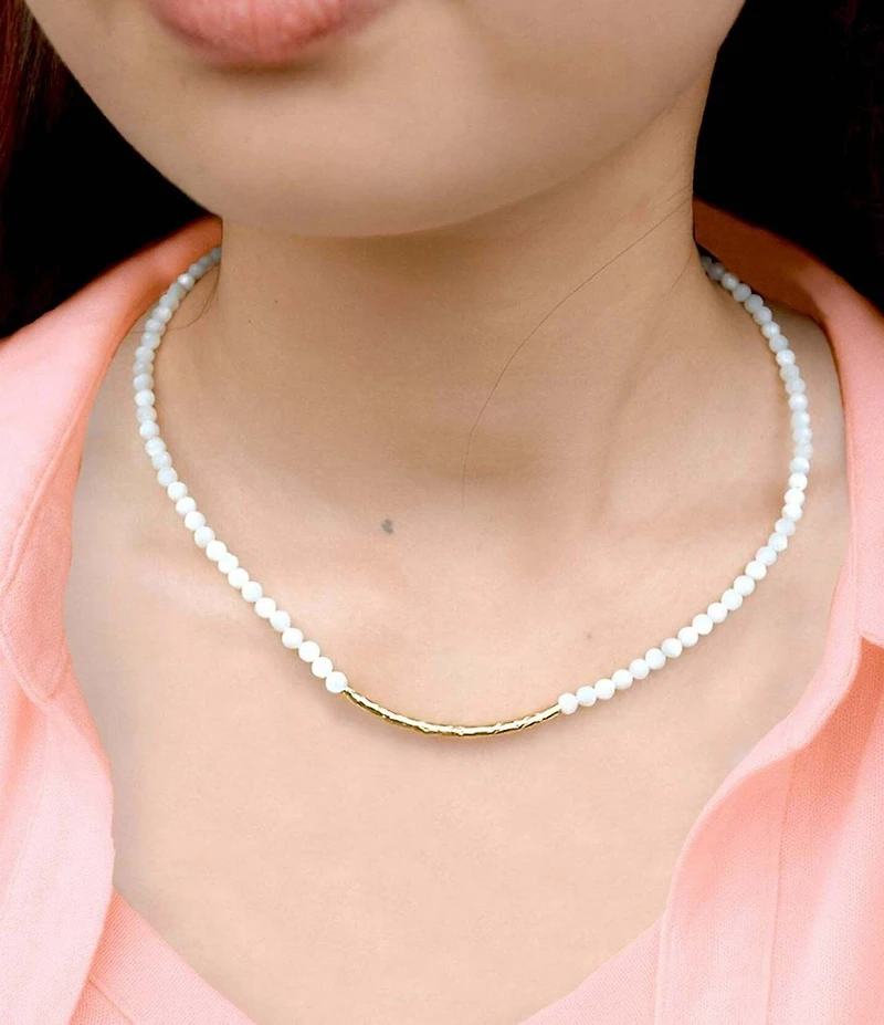 Barse Freshwater Pearl Bar Collar Necklace