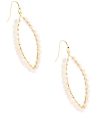 Barse Freshwater Pearl Elliptical Drop Earrings