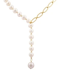 Barse Freshwater Pearl Golden Tide Y Necklace