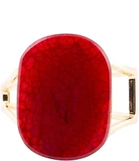 Barse Fuchsia Agate Statement Bangle Bracelet