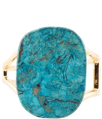 Barse Genuine Jasper Stone Statement Cuff Bracelet