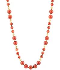 Barse Genuine Stone Beaded Long Strand Necklace