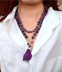 Barse Celestial Shores Genuine Stone Statement Necklace