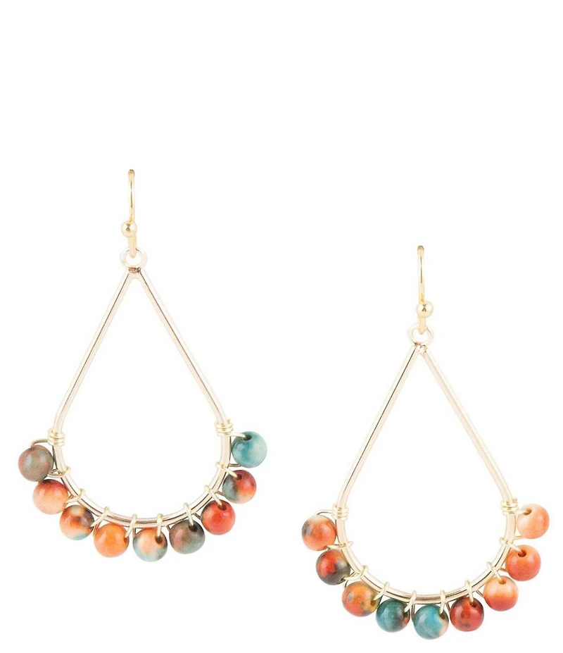 Barse Ocean Jade Drop Earrings
