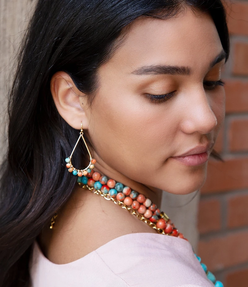 Barse Ocean Jade Drop Earrings