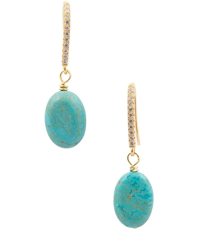 Barse Genuine Stone Frontier Drop Earrings