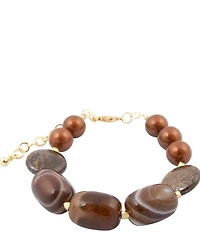 Barse Genuine Stone Mystic Terra Adjustable Bracelet