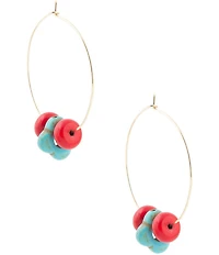 Barse Genuine Stone Rancho Guadalupe Hoop Earrings