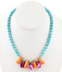 Barse Rancho Guadalupe Turquoise Short Beaded Necklace