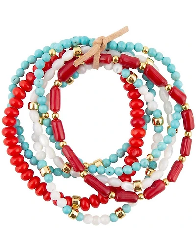 Barse Genuine Stone Rancho Guadalupe Stretch Bracelet Set