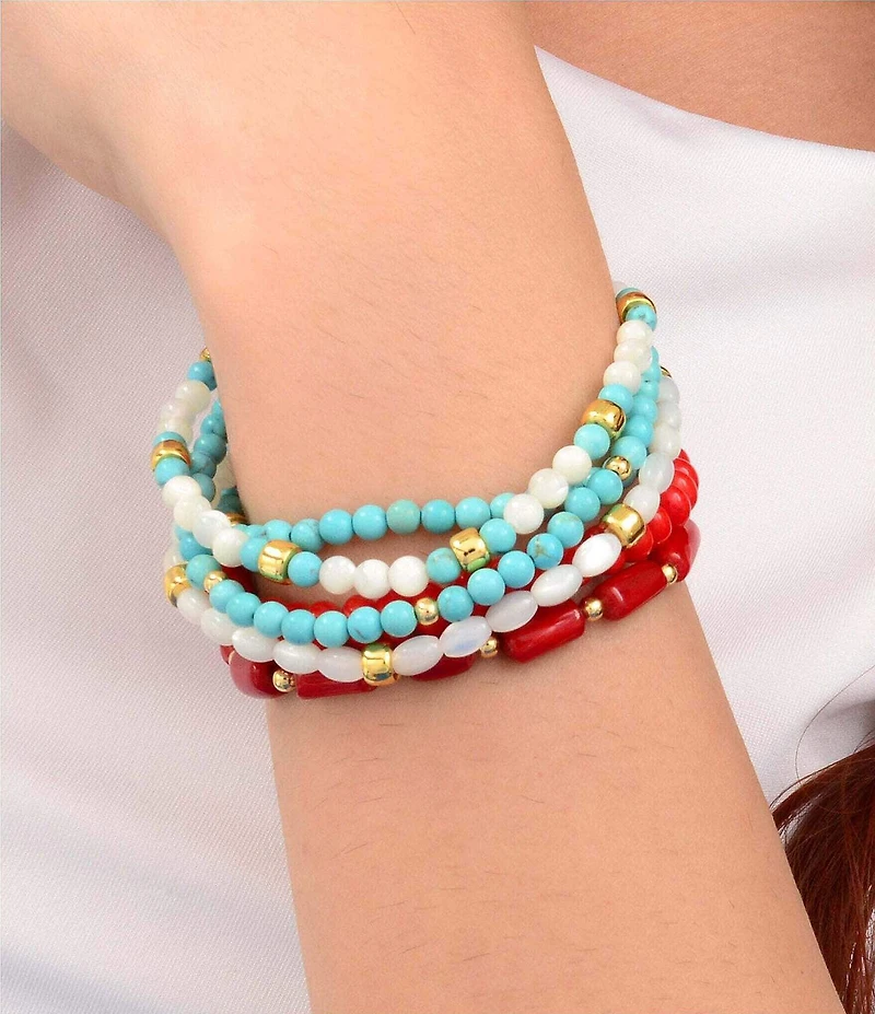 Barse Genuine Stone Rancho Guadalupe Stretch Bracelet Set