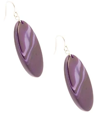 Barse Genuine Stone Seville Slab Statement Earrings
