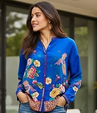 Barse Genuine Jasper Stone Orbital Drop Earrings