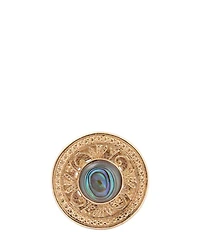 Barse Maltese Golden Abalone Statement Ring
