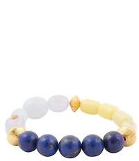 Barse Desert Sky Genuine Stone Beaded Resort Stretch Bracelet